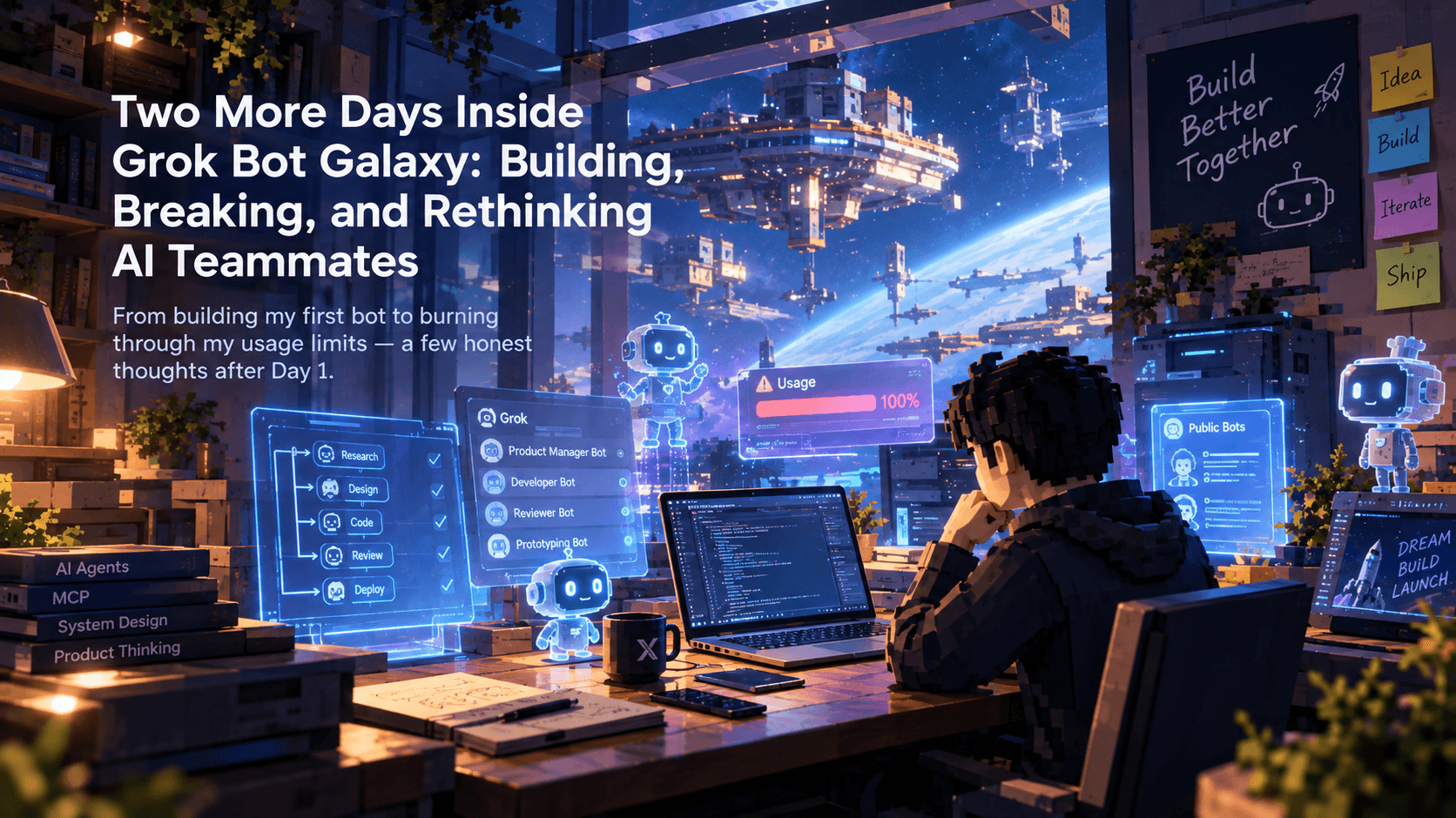 2 more days inside grok bot galaxy